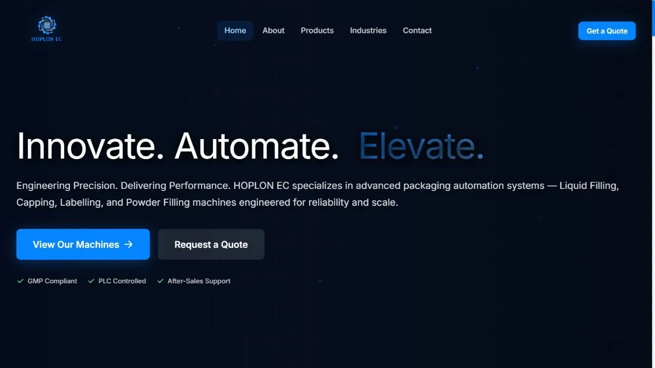 HOPLON EC website designed by SKAB Tech